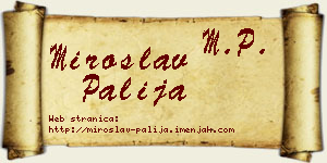 Miroslav Palija vizit kartica